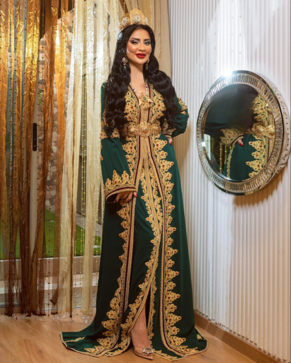 Caftan henné vert royal